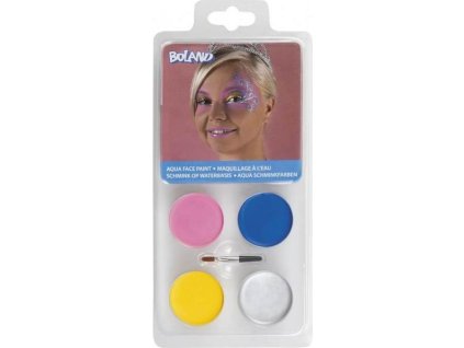 Zestaw farbek do twarzy PRINCESS (4 kolory, aplikator)