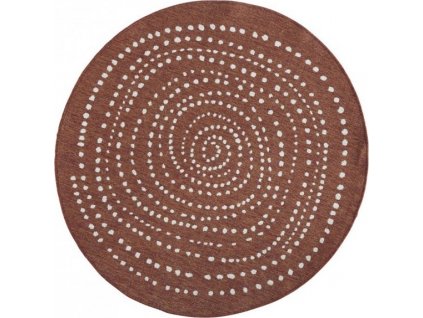 Kusový koberec Twin-Wendeteppiche 103110 terra creme kruh – na ven i na doma