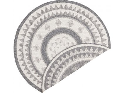 Kusový koberec Twin Supreme 103413 Jamaica grey creme kruh – na ven i na doma