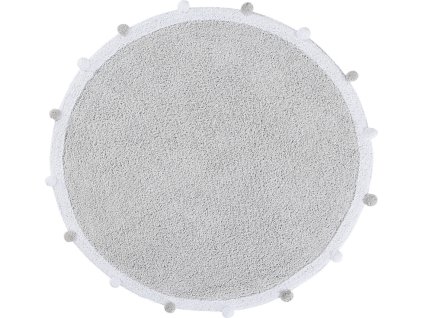 Pro zvířata: Pratelný koberec Bubbly Light Grey kruh