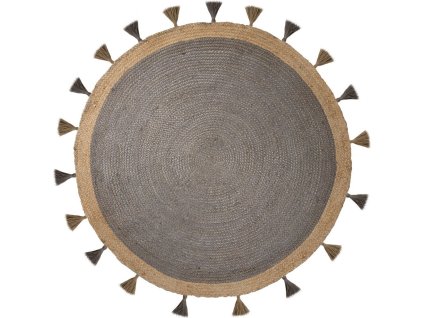 Kusový koberec Lunara Grey kruh – na ven i na doma