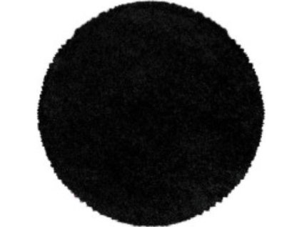 Kusový koberec Sydney Shaggy 3000 black kruh