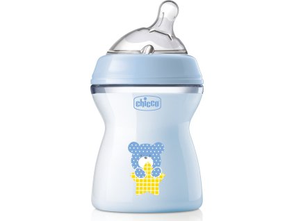 CHICCO Láhev kojenecká Natural Feeling 250 ml 2m+ chlapec