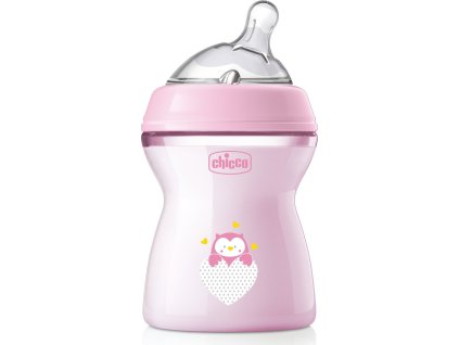 CHICCO Láhev kojenecká Natural Feeling 250 ml 2m+ dívka