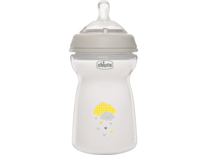 CHICCO Láhev kojenecká Natural Feeling 330 ml 6m+ neutral