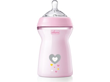 CHICCO Láhev kojenecká Natural Feeling 330 ml 6m+ dívka