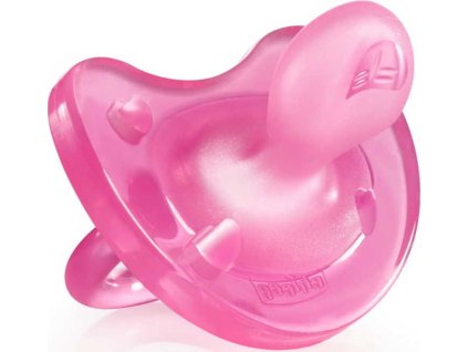 Chicco Šidítko Physio Soft celosilikónové, 16m+ Růžové