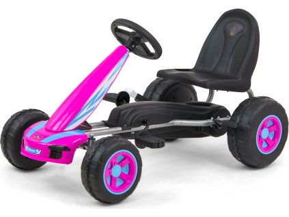 Dětská šlapací motokára Go-kart Milly Mally Viper růžová