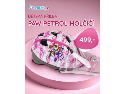 Dětská cyklistická helma Toimsa Tlapková Patrola růžová