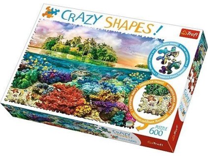 TREFL Puzzle Tropický Ostrov 600 dielikov Crazy Shapes
