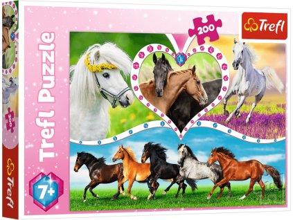TREFL Puzzle Kone 200 dielikov 48x34cm v krabici 33x23x4cm