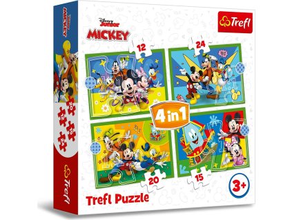 TREFL Puzzle Mickeyho klubík S přáteli 4v1