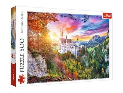 TREFL Puzzle Pohled na zámek Neuschwanstein, Německo 500 dílků