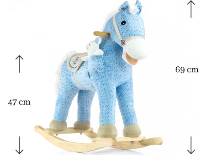 Hojdací koník s melódiou Milly Mally Pony modrý