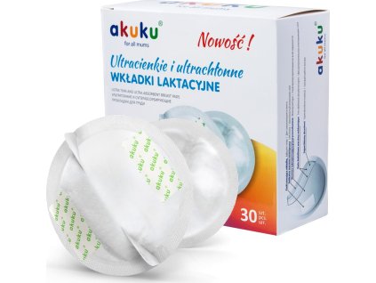Laktácia Ultrasoft prsné vložky Akuku 30 ks