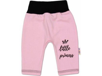 Baby Nellys Bavlněné tepláčky, růžové, vel. 74 - Little Princess 74 (6-9m)