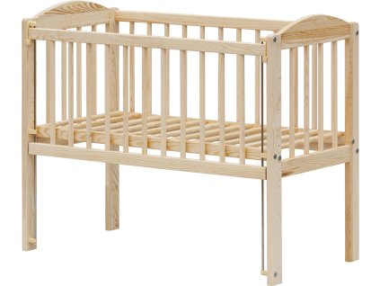 Dětská postýlka k posteli rodičů BABY Scarlett ECO (borovice), st. bok - 90 x 41 cm