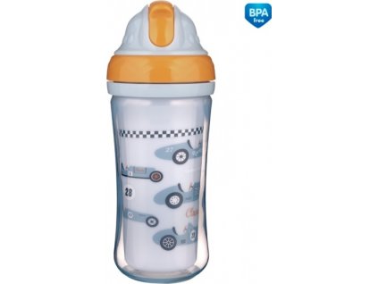 Canpol Babies Canpol babies Športová fľaša so slamkou Racing - svetlomodrá, 260 ml