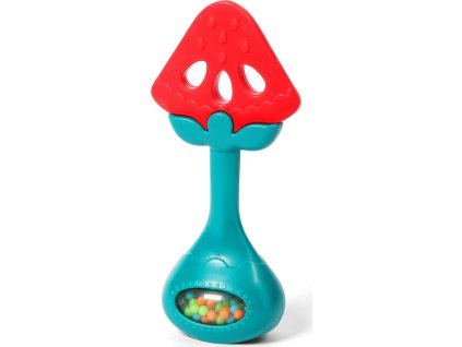 BabyOno BabyOno vzdelávacie hryzátko s hrkálkou - melón, kat.