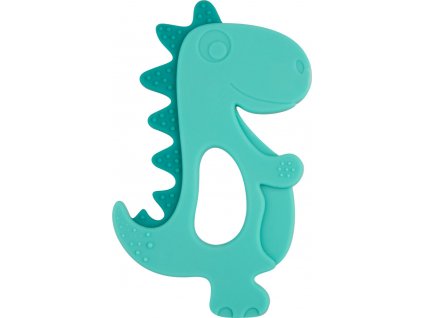 Canpol Babies Silikonové kousátko Canpol Babies Dino, zelené, žluté