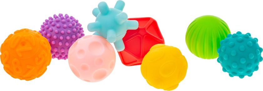 Sada senzorických hraček 8ks Akuku balónky