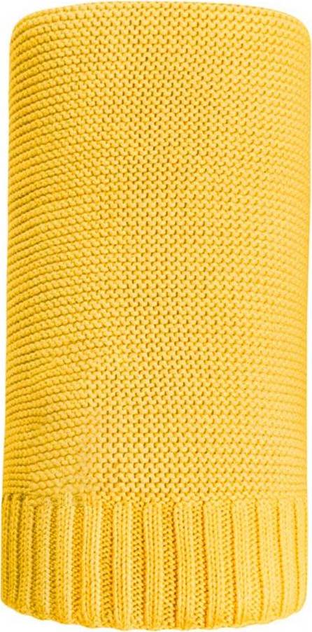 Bambusová pletená deka NEW BABY 100x80 cm žlutá