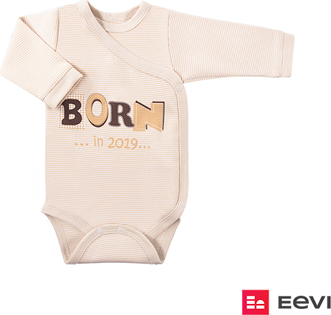 EEVI Kojenecké body dl. rukáv zapínání bokem Happy Baby