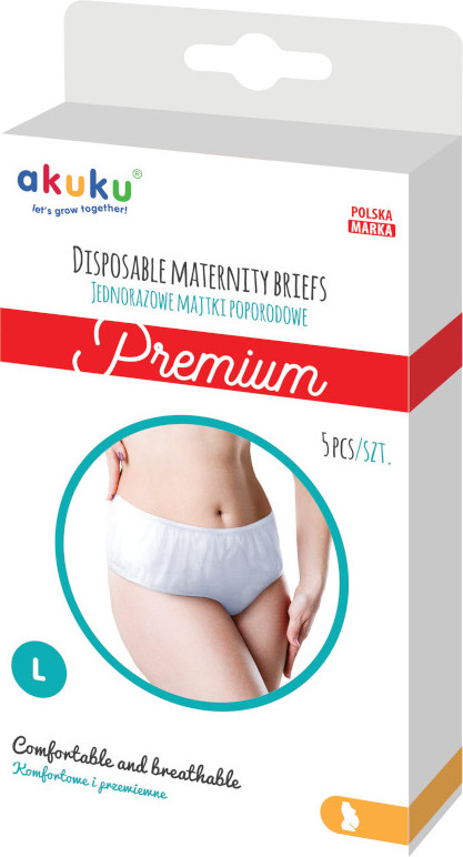 Jednorazové popôrodné nohavičky Akuku PREMIUM veľkosť. L 5ks L