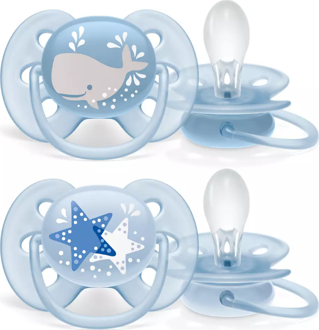 AVENT AVENT Dudlíky 6-18 m Ultra Soft Star, Boy - granát