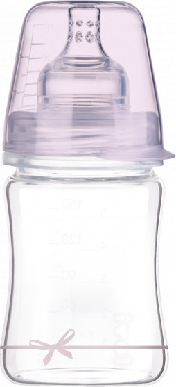 LOVI Skleněná lahvička 150 ml Diamond Glass - mašlička