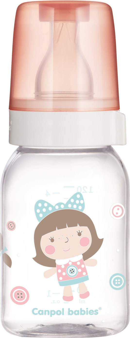 Canpol Babies Skleněná lahvička 120 ml Autíčko - mátová
