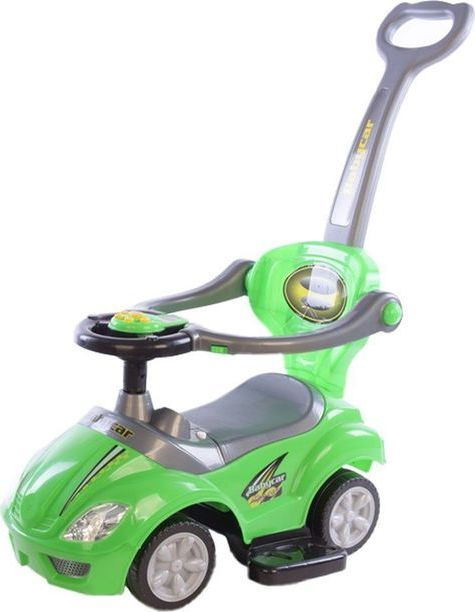 Dětské odrážedlo s vodící tyčí 3v1 Baby Mix Mega Car zelené