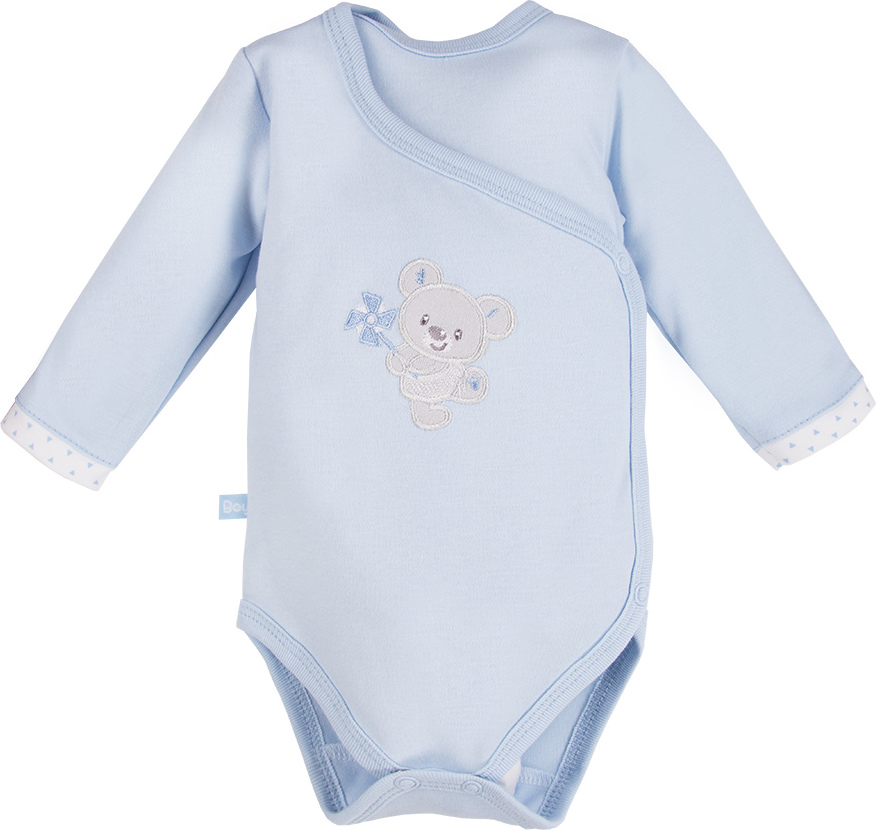 EEVI Detské body s dlhým rukávom Newborn blue 50 (0-1m)