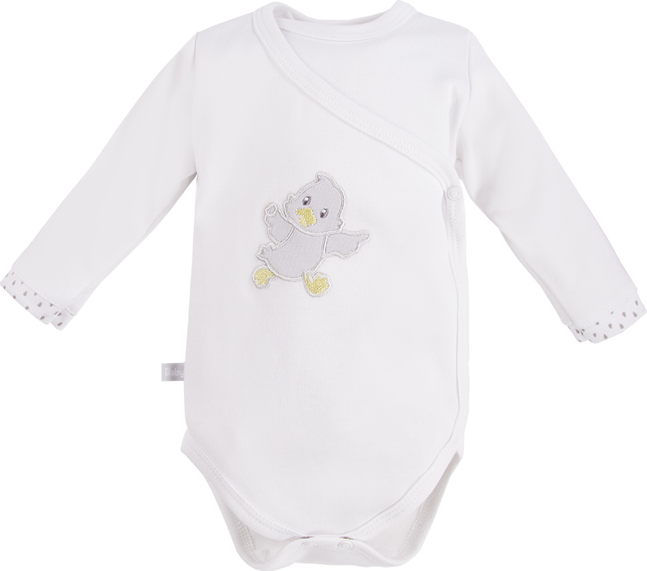 EEVI Detské body s dlhým rukávom Newborn white 62 (3-6m)