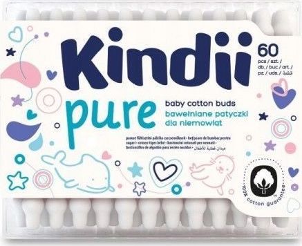 KINDII Čisté vatové tyčinky 60ks