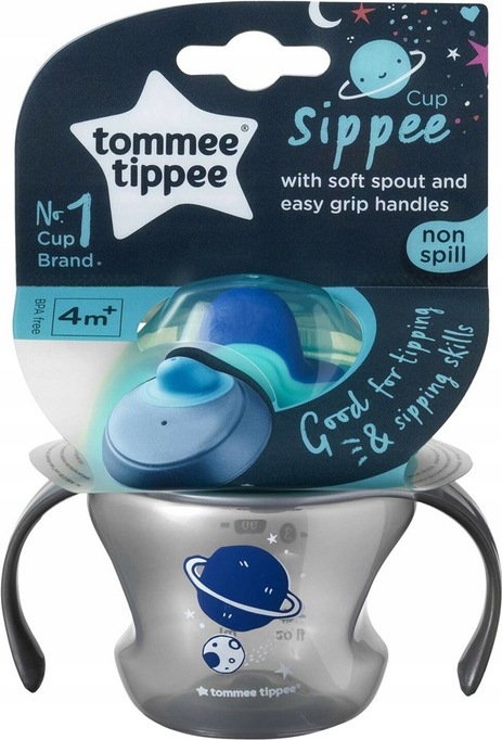 Dětský hrnek netekoucí Tommee Tippee Sippee Cup 150ml, 4m+, šedý