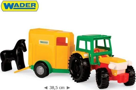 WADER Traktor s přívěsem pro koně