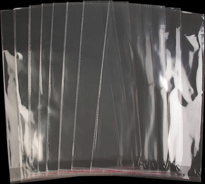 PP sáček s lepicí klopou 26x40 cm Varianta: transparent, Balení: 100 ks