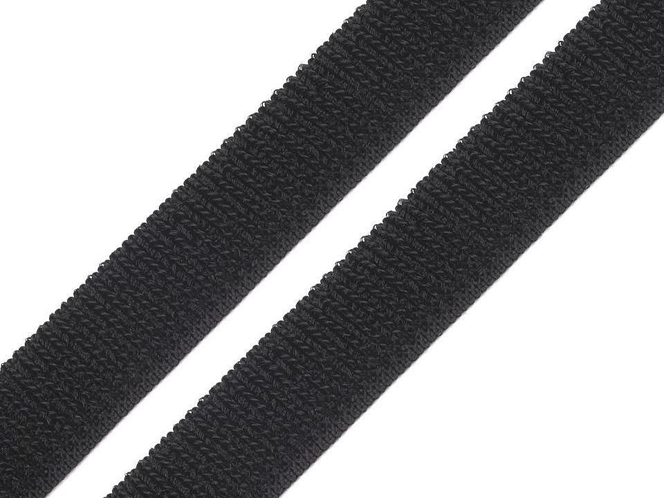 Suchý zip plyš šíře 20 mm elastický Varianta: 2 černá, Balení: 1 m