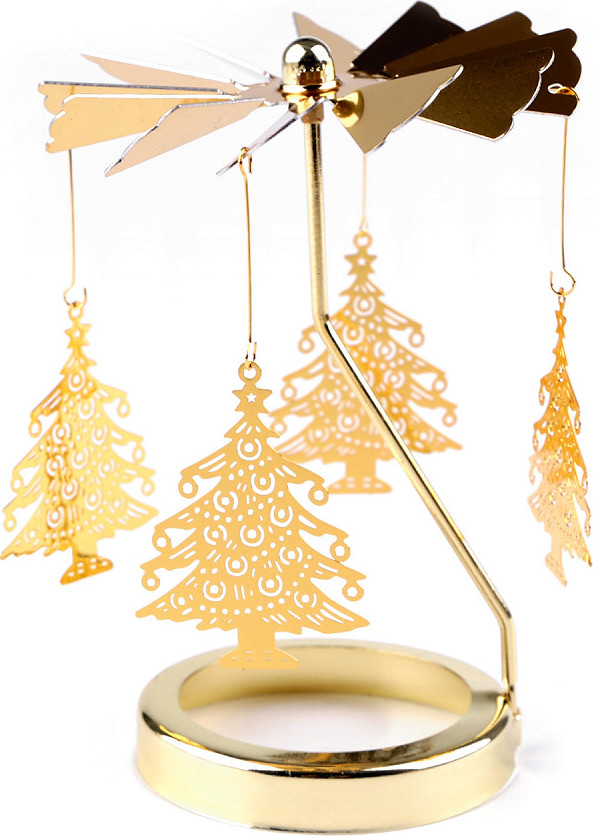 Vánoční kolotoč Varianta: 7 zlatá stromeček, Balení: 1 ks