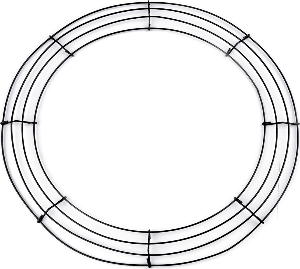 Drátěný základ na věnec Ø45 cm Varianta: černá, Balení: 1 ks