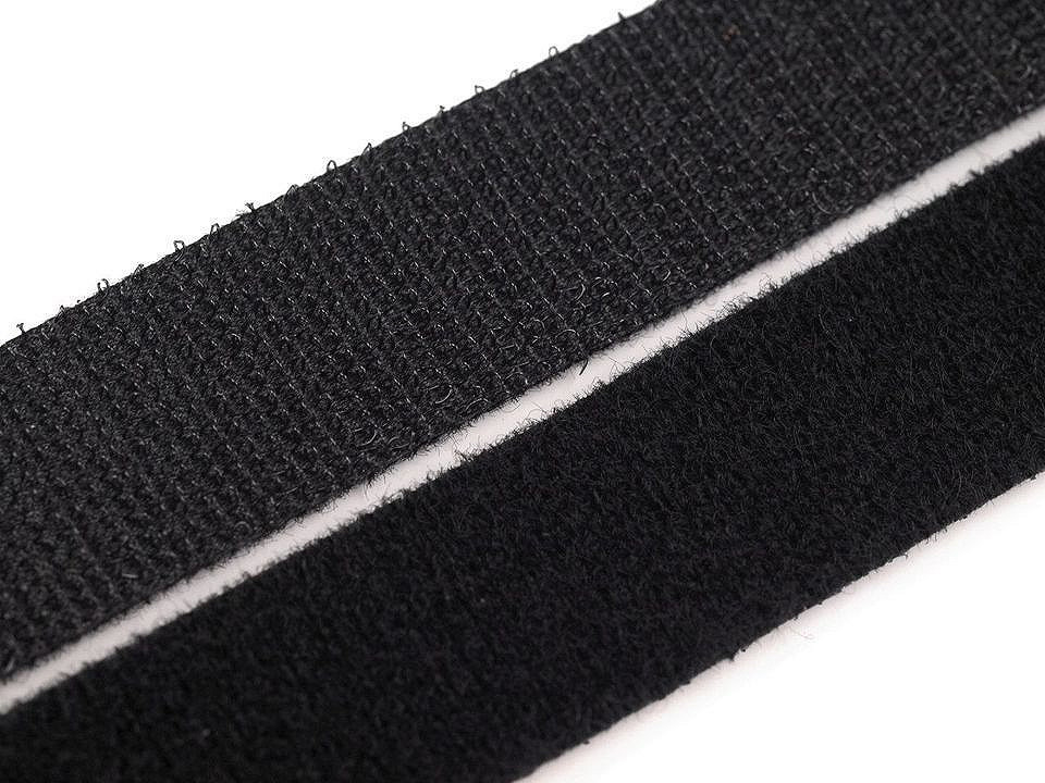 Suchý zip šíře 20 mm oboustranný Varianta: 1 černá, Balení: 1 m