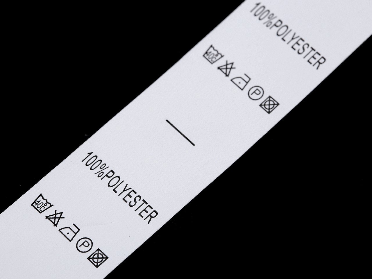 Štítky - složení a prací symboly Varianta: 2 (40°C) bílá polyester, Balení: 1 návin
