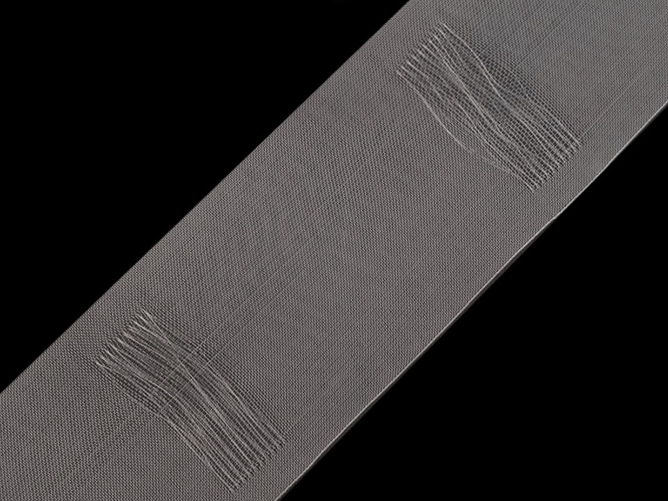 Záclonovka šíře 80 mm s poutky k navlečení na tyč; tužkové řasení Varianta: transparent, Balení: 50 m