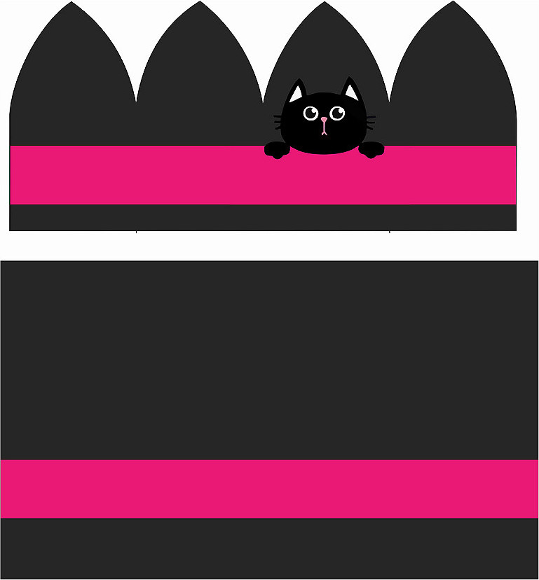 Panel na dětskou čepici a nákrčník Varianta: 5 černá kočka, Balení: 1 sada