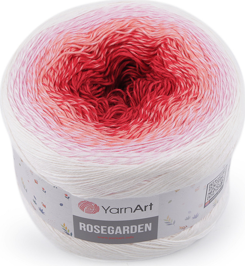 Bavlněná pletací příze Rosegarden 250 g Varianta: 16 (304) červená, Balení: 1 ks