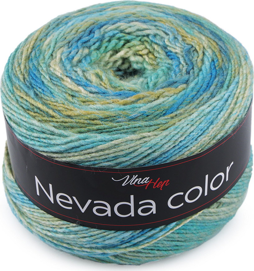 Pletací příze Nevada Color 150 g Varianta: 5 (6301) tyrkys sv., Balení: 1 ks