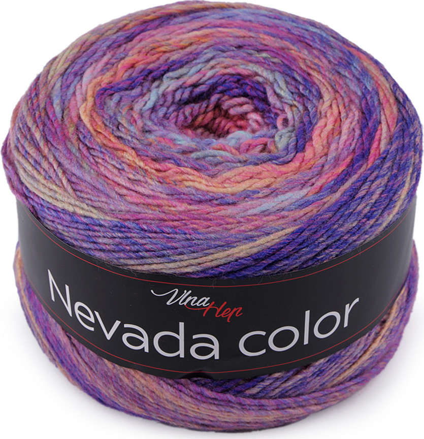 Pletací příze Nevada Color 150 g Varianta: 3 (6304) fialová, Balení: 1 ks