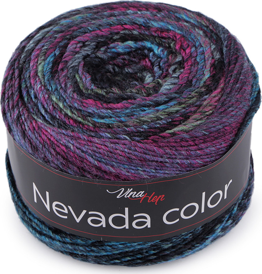 Pletací příze Nevada Color 150 g Varianta: 4 (6302) fialová tmavá, Balení: 1 ks