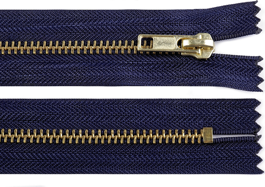 Kovový zip šíře 6 mm délka 20 cm Varianta: 330 modrá tmavá, Balení: 1 ks